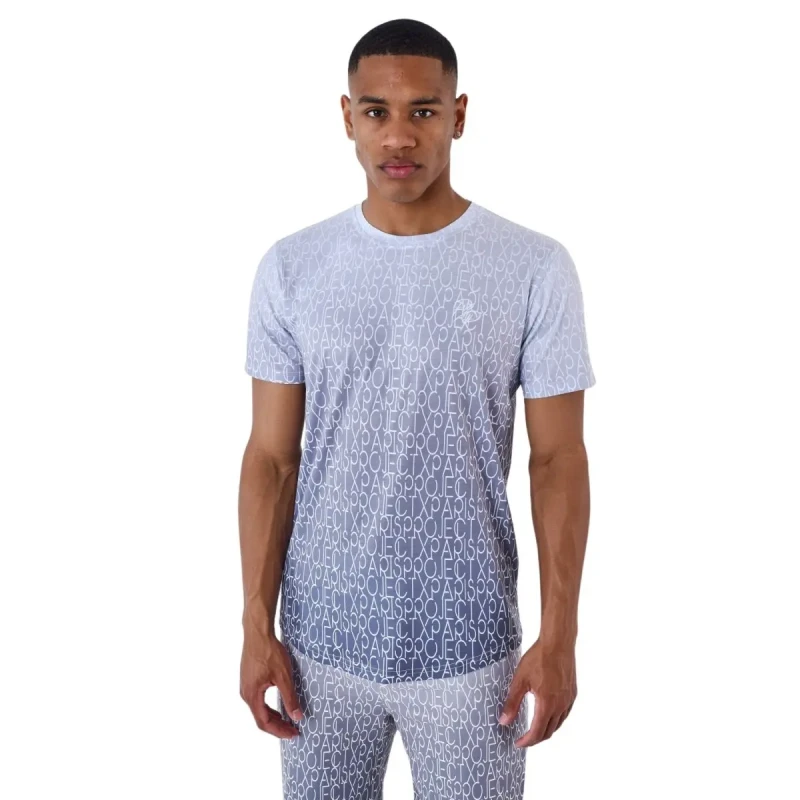 Image of Project X Paris Two-tone, all-over gradient-effect T-Shirt Project X Paris Gris Male M