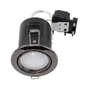 Image of 10 x MiniSun Tiltable Fire Rated Downlights in Black Chrome