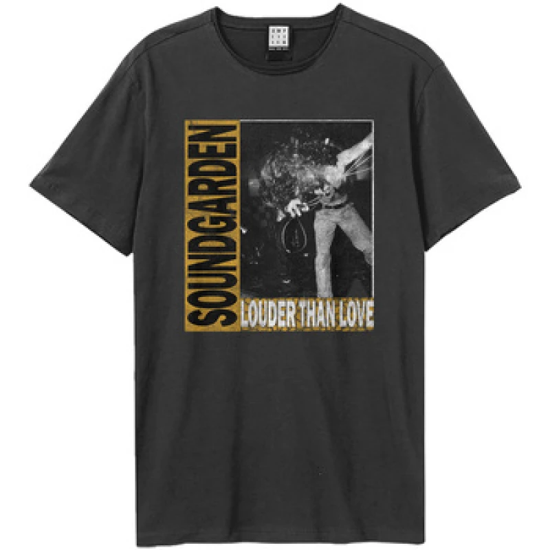 Image of Amplified Amplified Men Louder Than Love Soundgarden Vintage T-Shirt in Charcoal Size: X-Small Charcoal XS Male 5063527541710