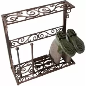 Image of Boot Rack Size s Cast Iron LH58 Esschert Design Black