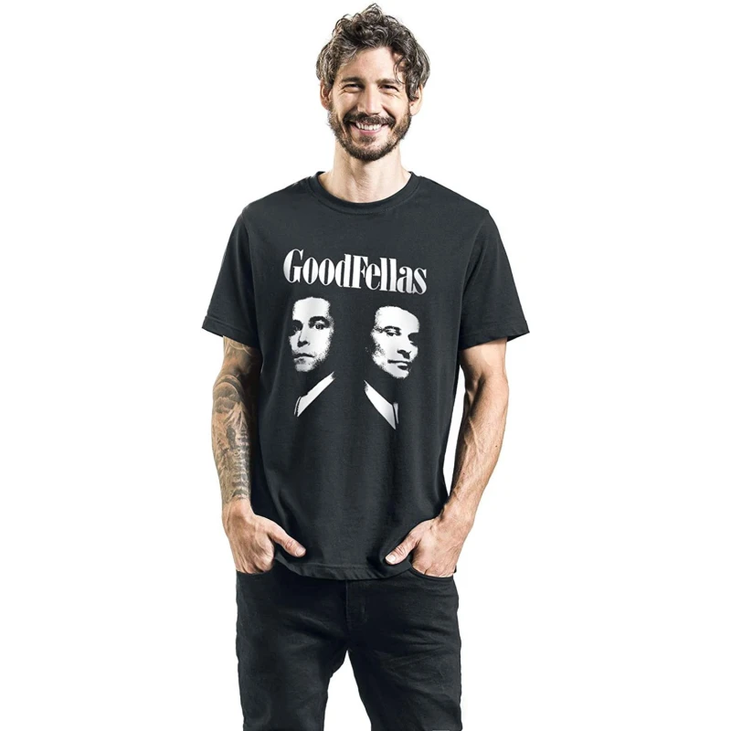 Image of Goodfellas Mens Faces T-Shirt in Black Size: Small Black Male S