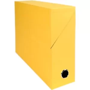 Image of Exacompta Transfer File 89529E A4 Yellow Cardboard 255 (H) x 340 (D) x 90 (W) mm Pack of 5