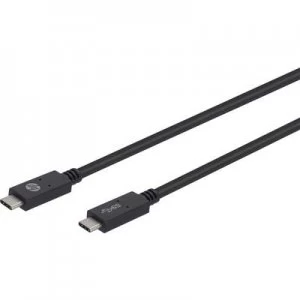 Image of HP USB 2.0 Cable 1x USB C plug 1x USB C plug 1m Black