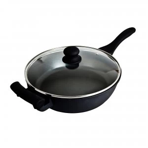 Image of Denby Cast Aluminium Deep Frypan With Glass Lid 28Cm X 7.5Cm