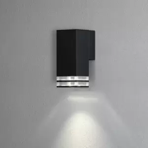 Image of Pollux Outdoor Modern 2 Line Down Wall Light Black GU10, IP44