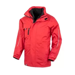 Image of Result Core Mens Printable 3-In-1 Transit Jacket (L) (Red)