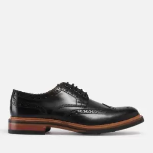 Image of Grenson Mens Archie Leather Brogues - Black - UK 7