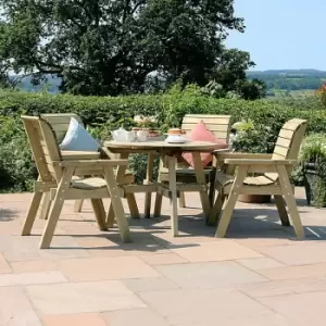 Image of Charlotte Round Table & 4 Chair Set - 2.50m x 2.5m x 0.99m