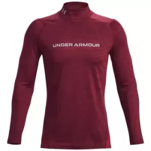 Image of Under Armour Armour CoolGear Fitted Mock Base Layer Top Mens - Red