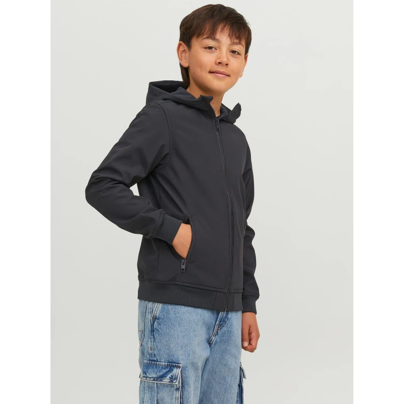 Image of Jack and Jones Kids Lightweight Durable Softshell Jacket Black male 12 Years
