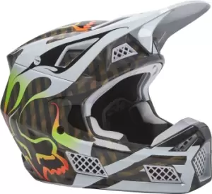 Image of FOX V3 RS Fahren Motocross Helmet, multicolored, Size L, multicolored, Size L