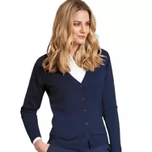 Image of Brook Taverner Womens/Ladies Augusta V Neck Cardigan (S) (Navy)