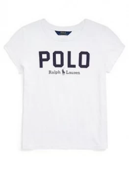 Image of Ralph Lauren Girls Short Sleeve Polo T-Shirt, White, Size Age: 2 Years, Women