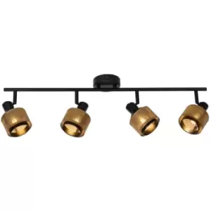 Image of Lucide RAFA - Ceiling Spotlight Bar - 4xE14 - Black