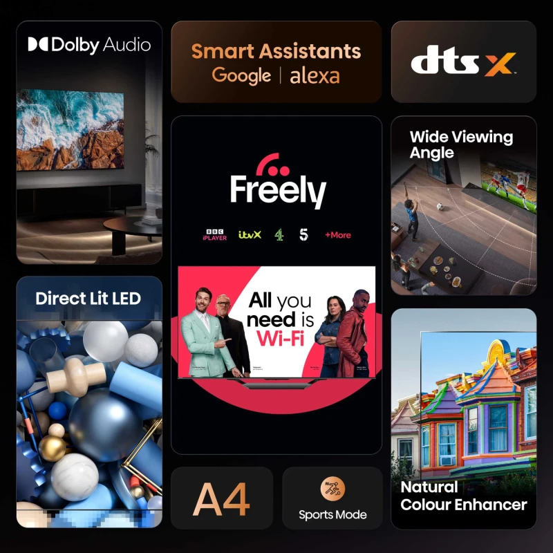 Image of Hisense A4Q 32" HD Smart TV - 32A4QTUK