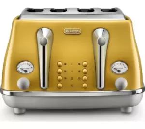 Image of DeLonghi Icona Capitals CTOC4003.Y 4 Slice Toaster
