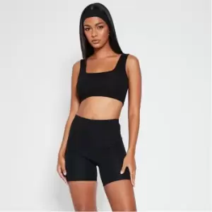 Image of I Saw It First Basic Rib Cycling Shorts - Black