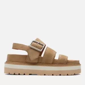 Image of Clarks Womens Orianna Over Sandals - Dark Sand - UK 6