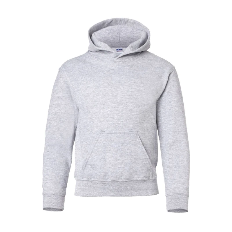 Image of Gildan Heavy Blend Hooded Sweatshirt Top Hoodie in Grey Size: XS Grey Unisex XS