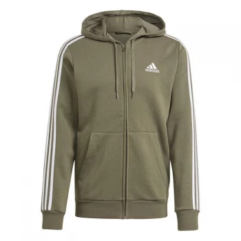 Image of adidas Mens Full Zip Track Top Hoodie - Legacy Green