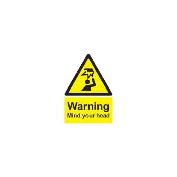 Image of Mind Your Head Rigid PVC Warning Sign - 148 X 210MM
