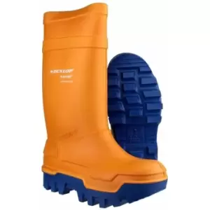 Image of Dunlop C662343 Purofort Thermo + Full Safety Wellington / Mens Boots / Safety Wellingtons (6 UK) (Orange) - Orange