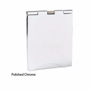 Image of KnightsBridge 13A 1 Gang UK 3 Pin Unswitched Flat Plate Floor Socket - Polished Chrome
