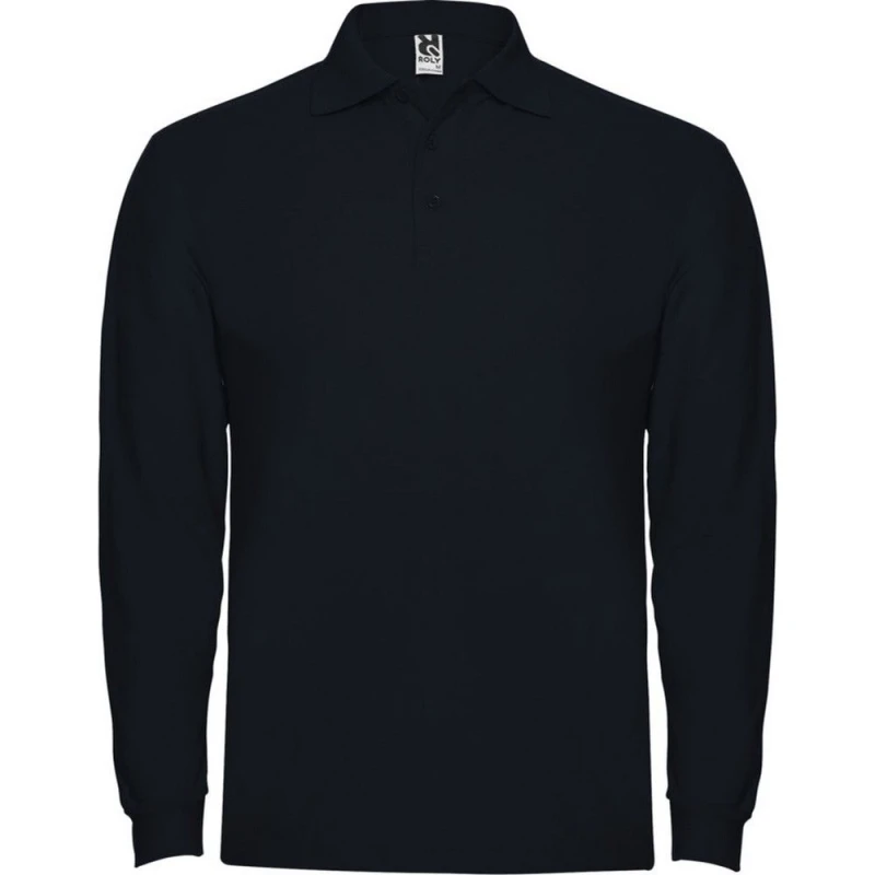 Image of ROLY ROLY Men Estrella Long-Sleeved Polo Shirt in Navy Size: Small Navy S Male 5063470828326