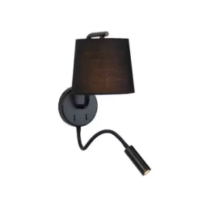 Image of Borovo Sconce Wall Lamp LED 3W 1x E27 Black