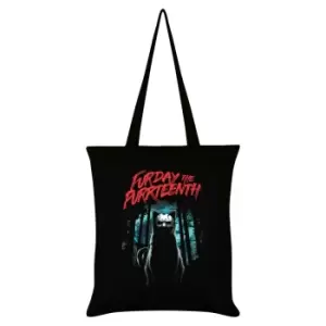 Image of Grindstore Furday The Purrteenth Tote Bag (One Size) (Black/Red)