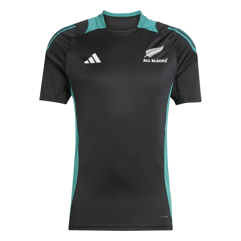 Image of adidas All Blacks Performance T-Shirt 2025 Mens Black/Teal male S