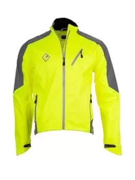 Image of Arid Force 10 Windproof Cycling Jacket - Silver/Yellow, Yellow, Size L, Men