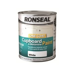 Image of Ronseal Cupboard and Melamine Paint white 750ml