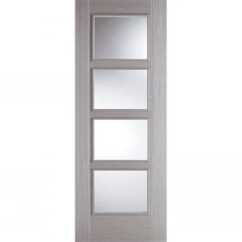 Image of Vancouver Internal Glazed Prefinished Light Grey 4 Lite Fire Door - 686 x 1981mm