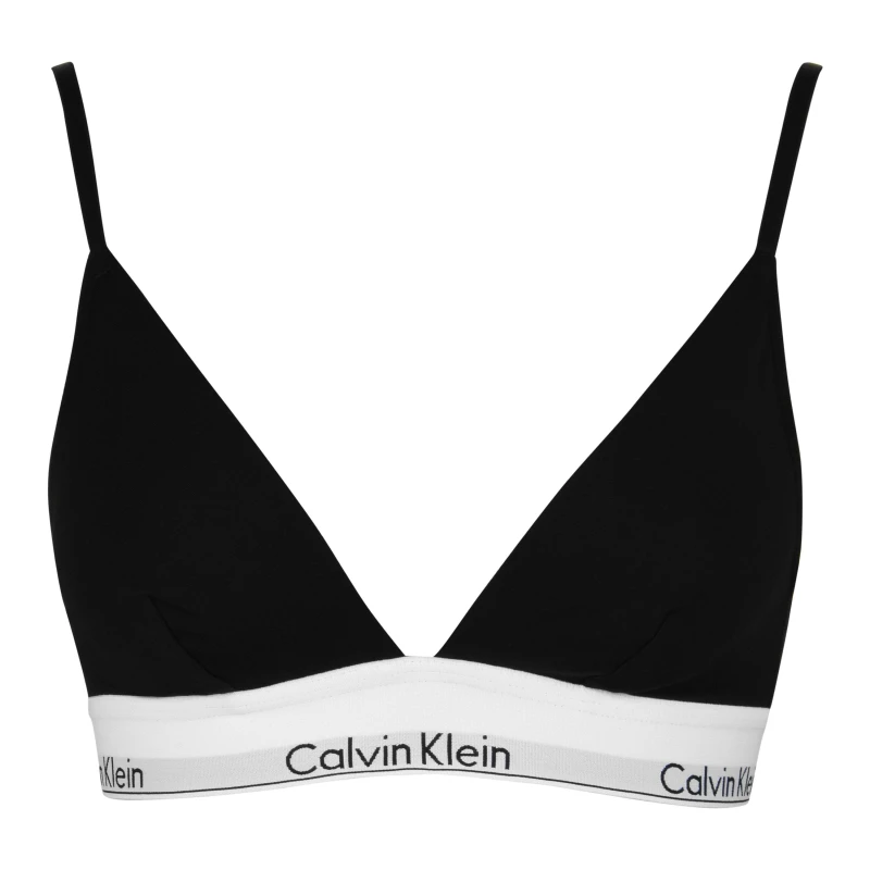Image of Calvin Klein Modern Cotton Triangle Bra Black female 8 (XS)