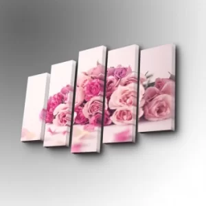 Image of 5PUC-111 Multicolor Decorative Canvas Painting (5 Pieces)