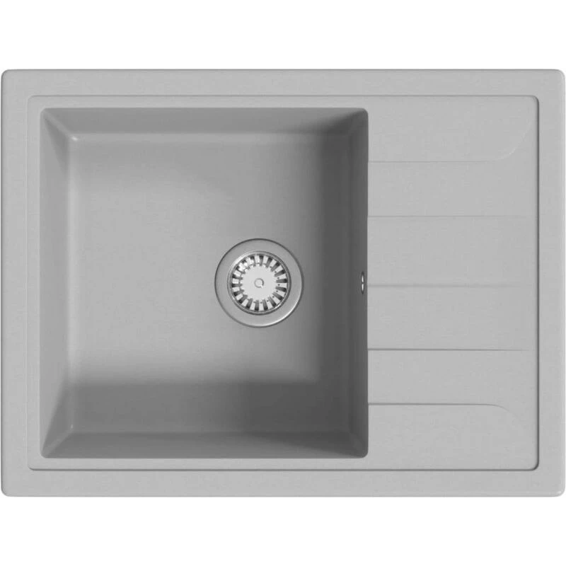 Image of VIDAXL Kitchen Sink with Overflow Hole Oval Grey Granite vidaXL 8720286042403