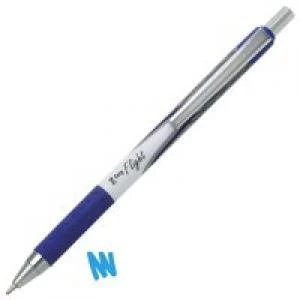 Image of Original Zebra Z Grip Flight Medium Ball Pen Blue Pack of 12 Pens