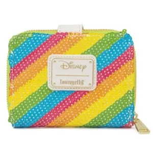 Image of Loungefly Disney Sequin Rainbow Zip Around Wallet