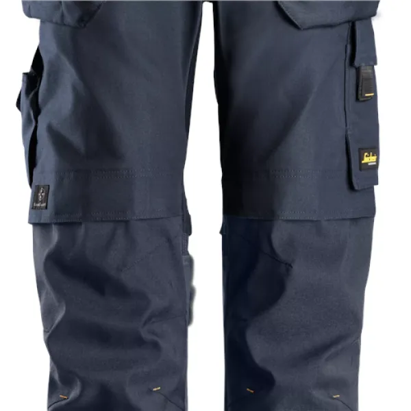 Image of Snickers AllroundWork Canvas+ Stretch Work Trousers+ Holster Pockets - Navy/Navy - 252