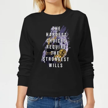 Image of Avengers The Strongest Will Womens Sweatshirt - Black - XL