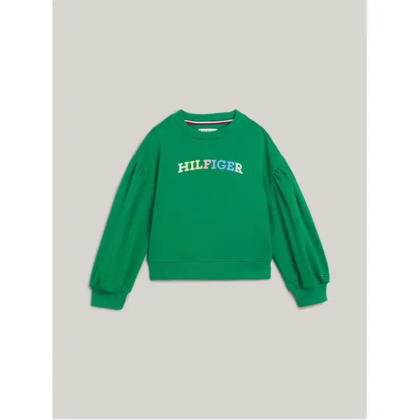 Image of Tommy Hilfiger Monogram crewneck Junior Crew Sweaters 4Y Blue 52363918135