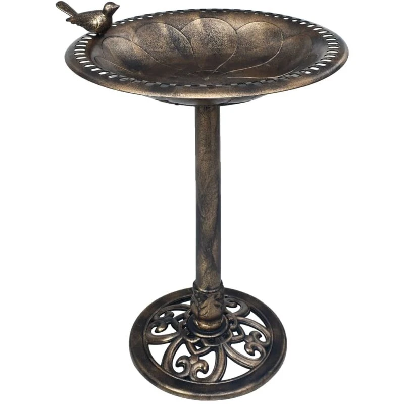 Image of VIDAXL Garden Bird Bath Bronze Plastic Vidaxl 48223
