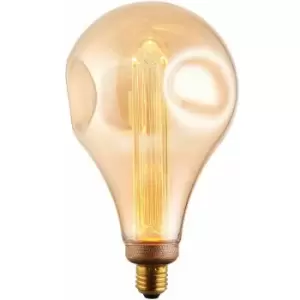 Image of Loops - vintage LED Filament Light Bulb amber glass E27 Screw 2.5W xl 243mm Dimple Lamp
