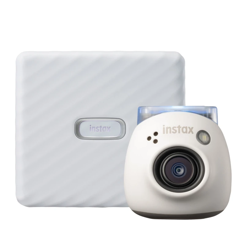 Image of Fujifilm Fujifilm Instax PAL Digital Camera with Link Wide Printer Bundle - Ash White 16812546+16719574