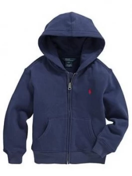 Image of Ralph Lauren Boys Classic Zip Through Hoodie - Navy, Size Age: 4 Years