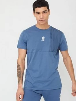 Image of Gym King Overlay T-Shirt - Blue