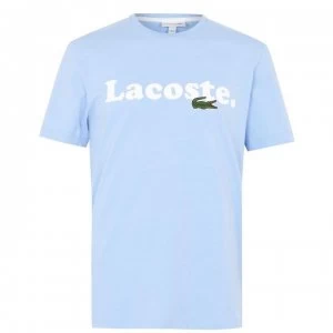 Image of Lacoste Script T Shirt - Blue HBP