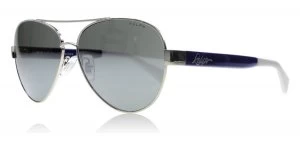 Image of Ralph Lauren RA4114 Sunglasses Silver / Navy 309016G 58mm