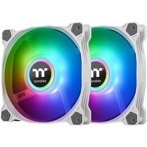 Image of ThermalTake Pure Duo 12 ARGB Sync Twin White Fan Pack - 120mm